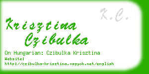 krisztina czibulka business card